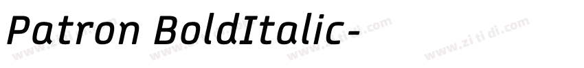 Patron BoldItalic字体转换